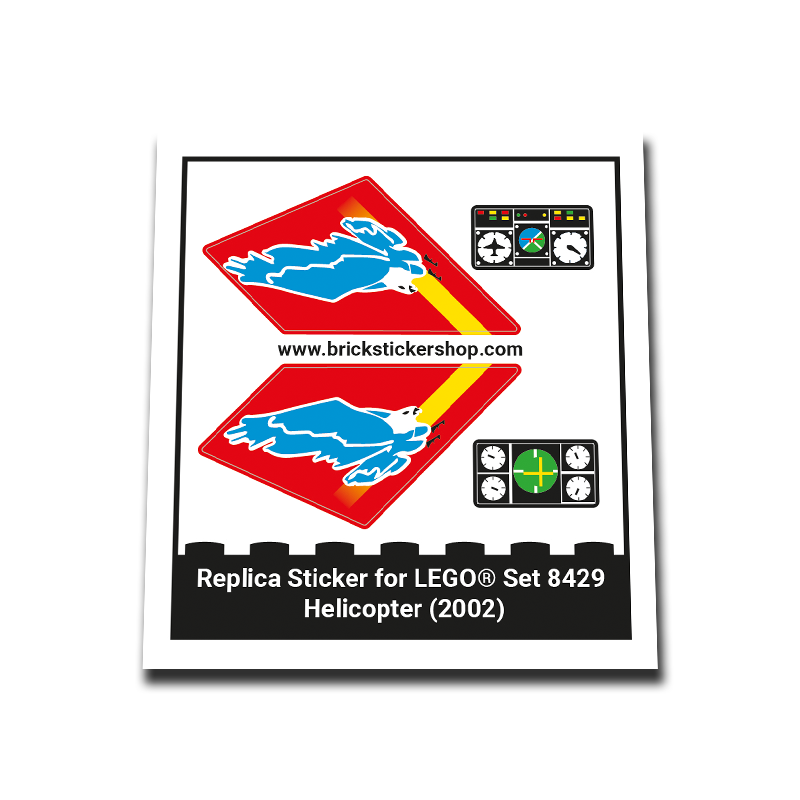 Replica Sticker voor Set 8429 - Helicopter