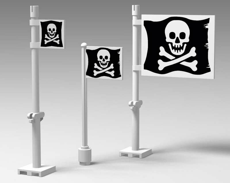 Custom Sticker - Pirates &amp; Pirates I Jolly Roger Flags