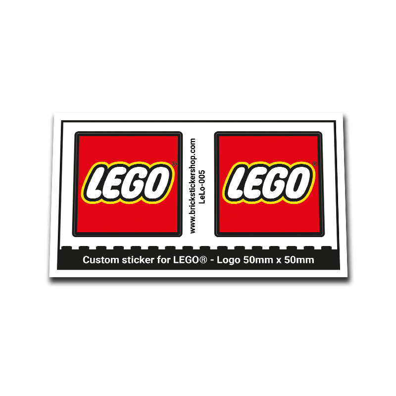 Custom Sticker - Lego Logo 50mm x 50mm