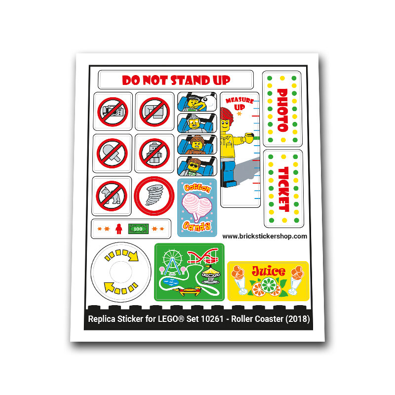 Replica Sticker voor Set 10261 - Roller Coaster