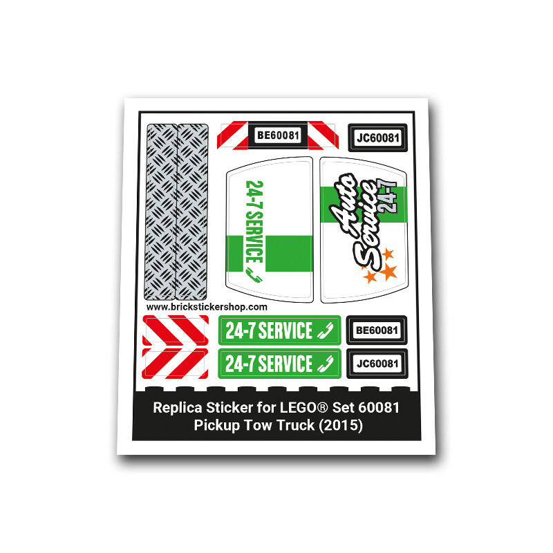 Replica Sticker voor Set 60081 - Pickup Tow Truck