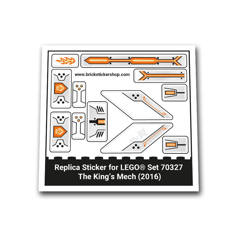 Replica Sticker voor Set 70327 - The King&#039;s Mech