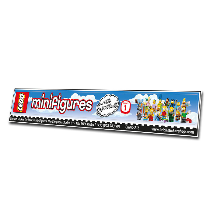 Custom Sticker - Cover for Minifig Series The Simpsons 01