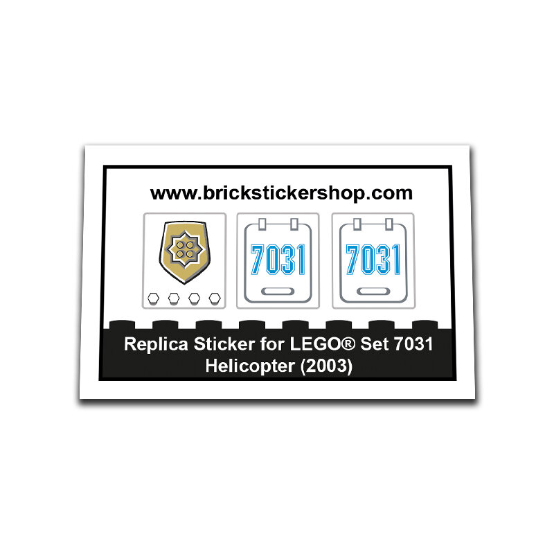 Replacement Sticker for Set 7031 - Helicopter