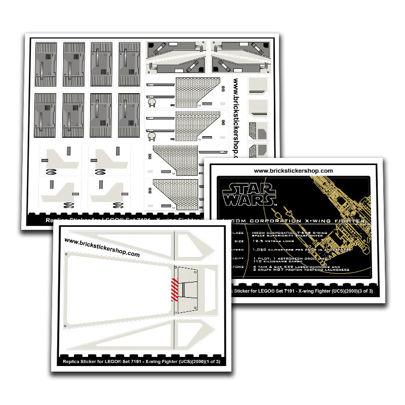 Replacement Sticker for Set 7191 - X-wing Fighter (UCS)