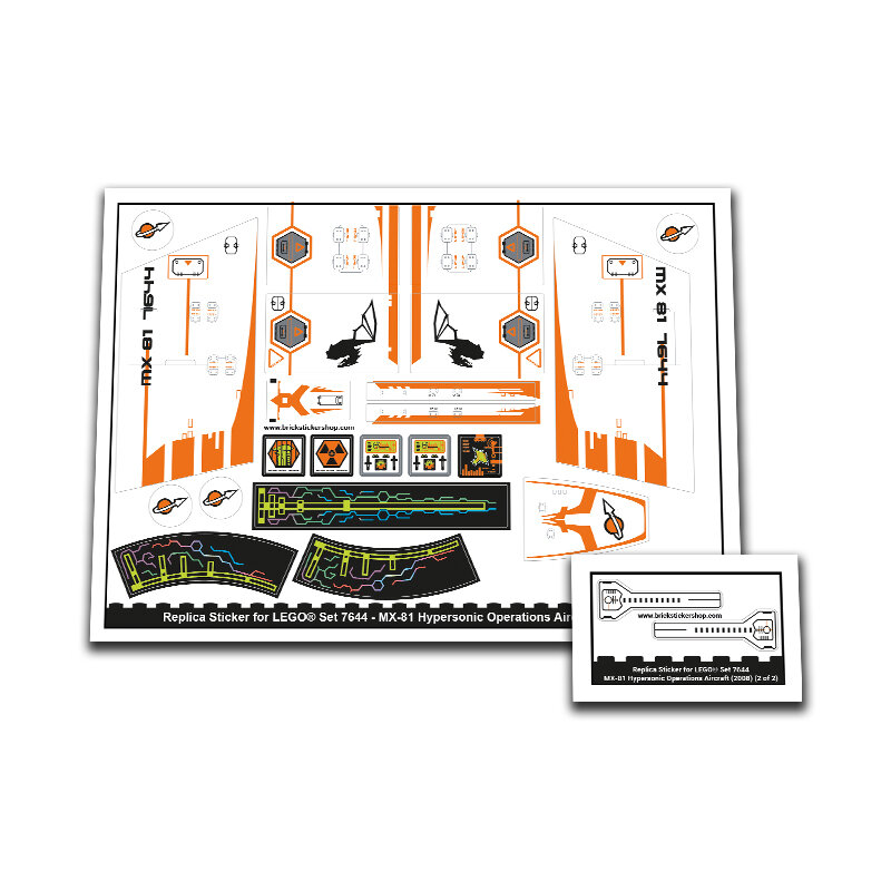 Replacement Sticker for Set 7644 - MX-81 Hypersonic Operations Aircraft