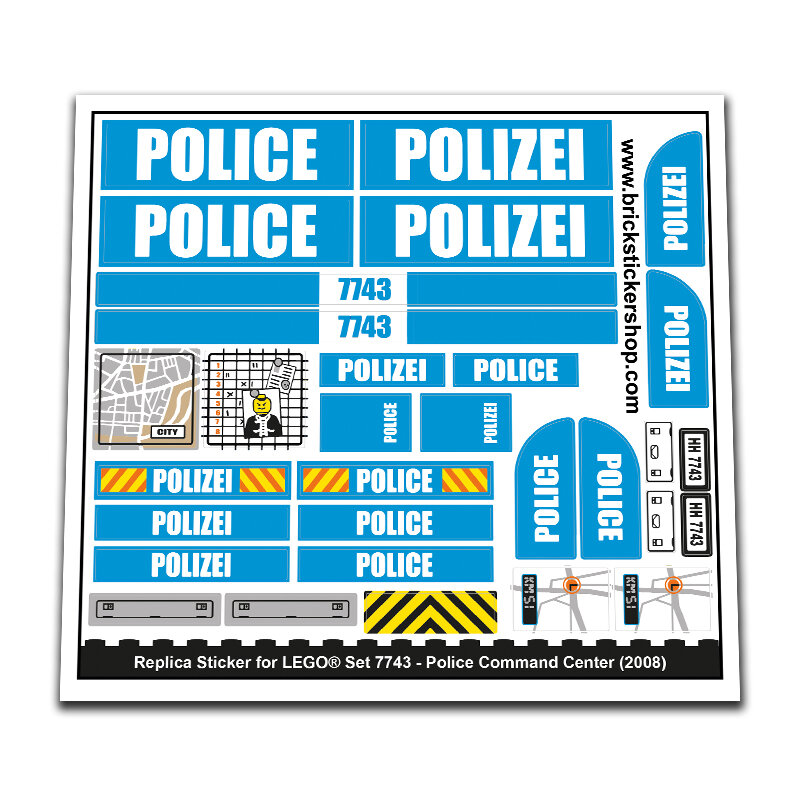 Lego police stickers sale