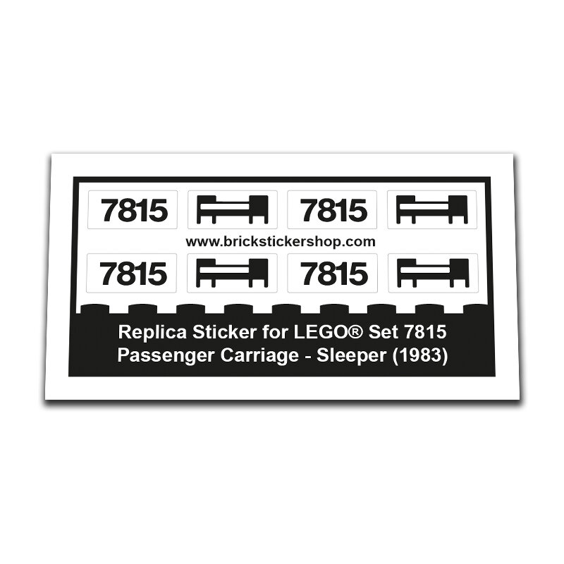 Replacement Sticker for Set 7815 - Passenger Carriage - Sleeper