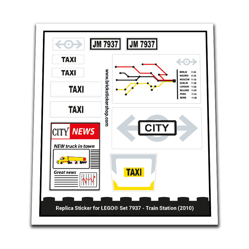 Replacement Sticker for Set 7937 - Train Station