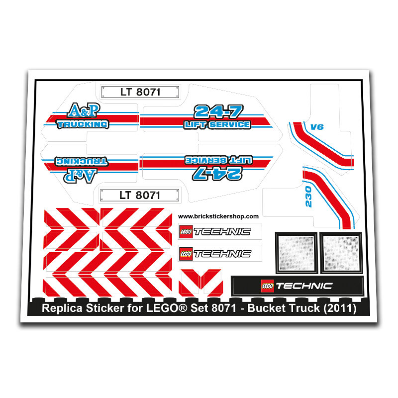 Replacement Sticker for Set 8071 - Bucket Truck