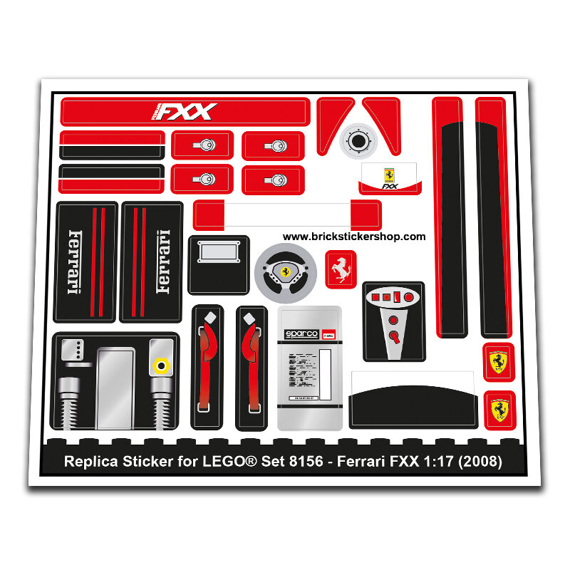 Replacement Sticker for Set 8156 - Ferrari FXX