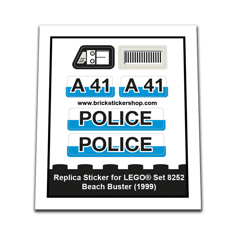 Replacement Sticker for Set 8252 - Beach Buster