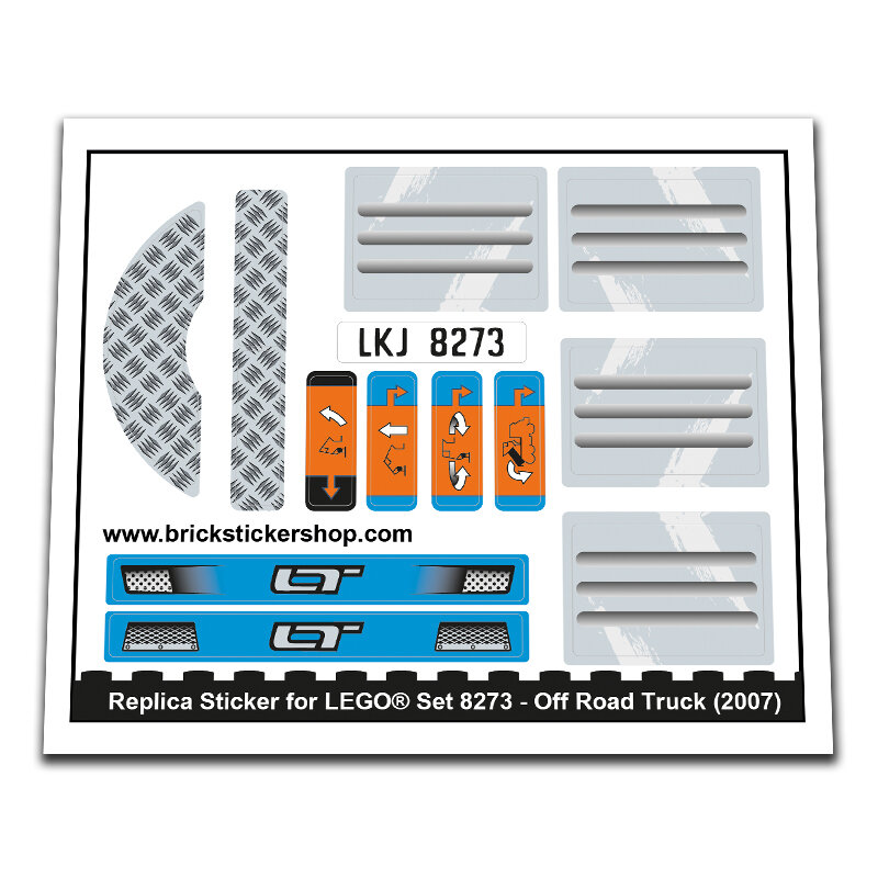 Replica Sticker voor Set 8273 - Off Road Truck