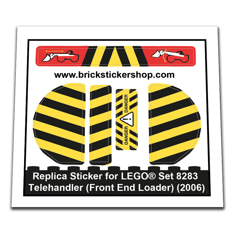 Replica Sticker voor Set 8283 - Telehandler(Front End Loader)