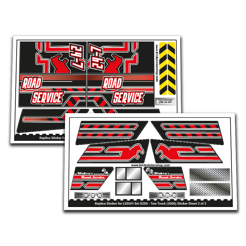 Replica Sticker voor Set 8285 - Tow Truck