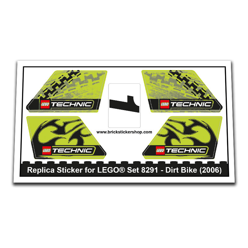 Replica Sticker voor Set 8291 - Dirt Bike