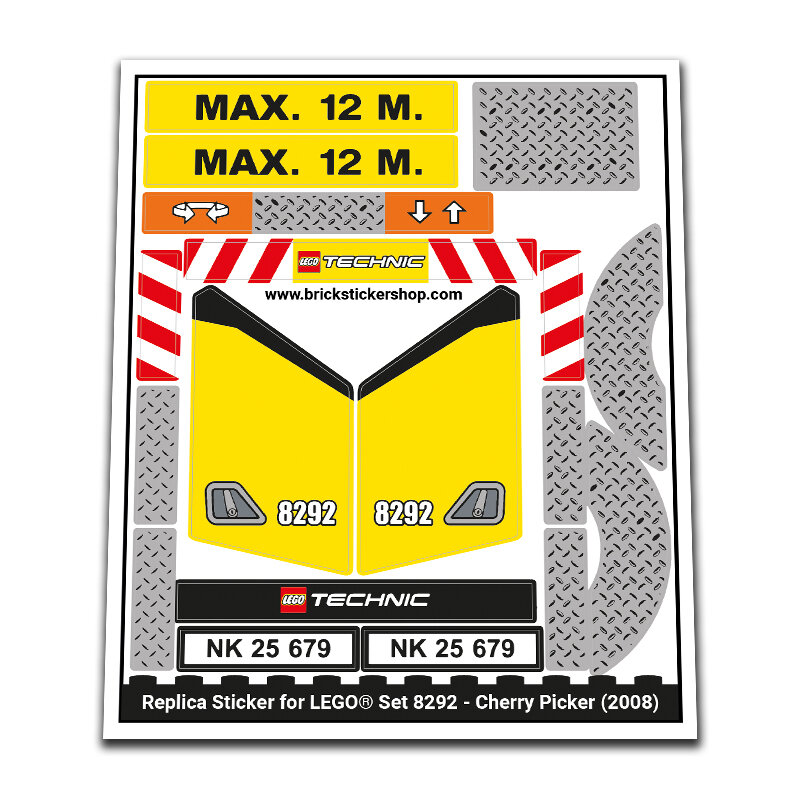 Replica Sticker voor Set 8292 - Cherry Picker