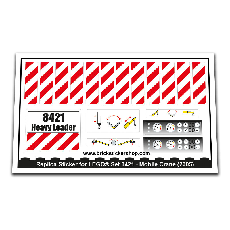 Replacement Sticker for Set 8421 - Mobile Crane