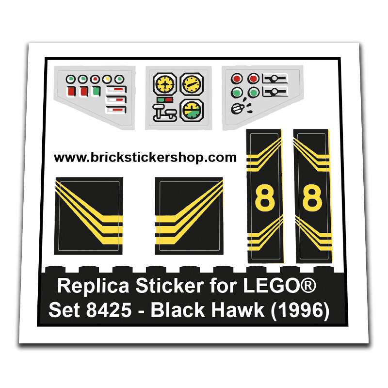 Replica Sticker voor Set 8425 - Black Hawk