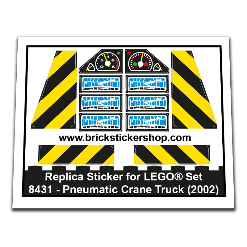 Replica Sticker voor Set 8431 - Pneumatic Crane Truck