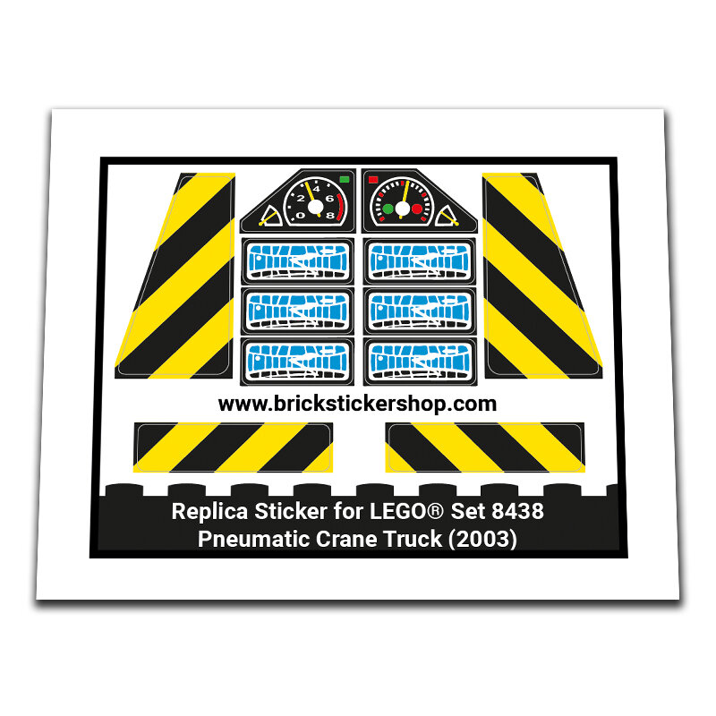 Replica Sticker voor Set 8438 - Pneumatic Crane Truck