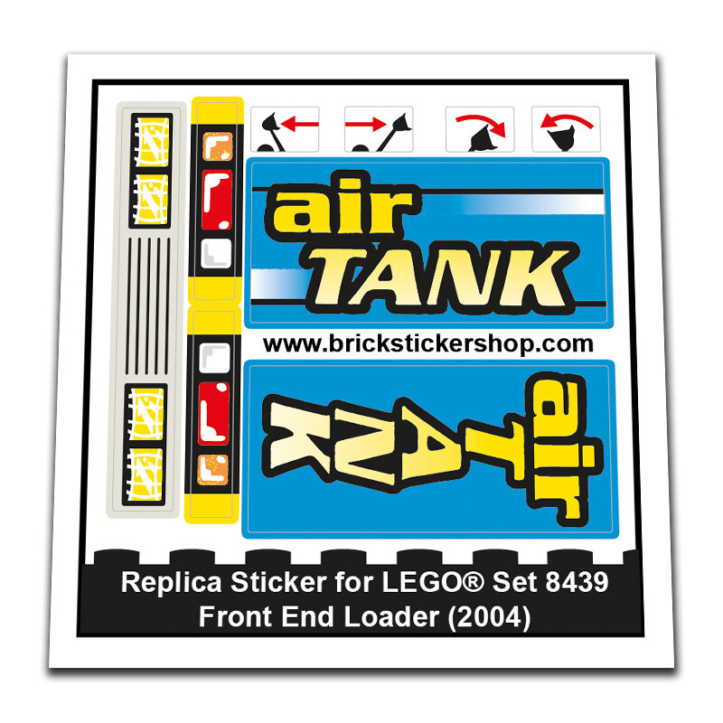 Replica Sticker voor Set 8439 - Front End Loader