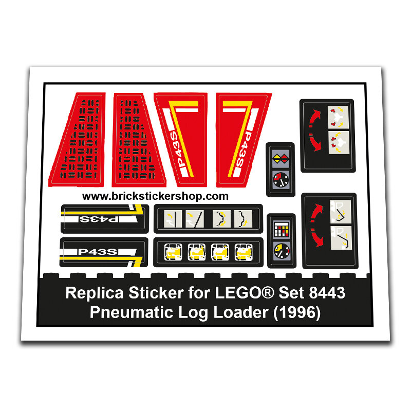 Replica Sticker voor Set 8443 - Pneumatic Log Loader