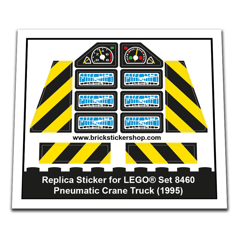 Replica Sticker voor Set 8460 - Pneumatic Crane Truck