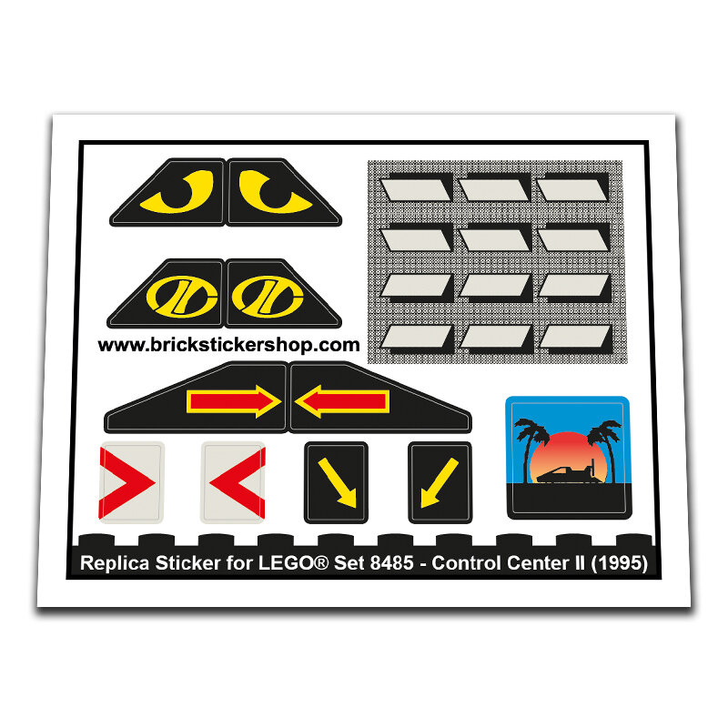 Replacement Sticker for Set 8485 - Control Center II