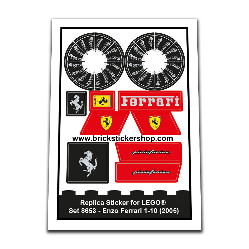 Replacement Sticker for Set 8653 - Enzo Ferrari 1-10