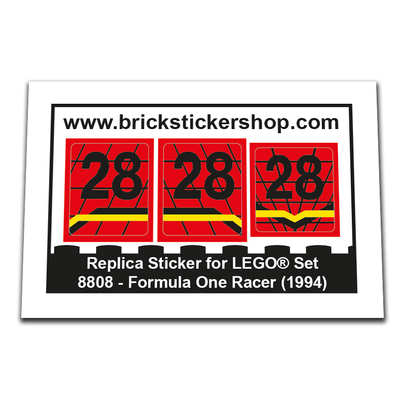 Replica Sticker voor Set 8808 - Formula One Racer