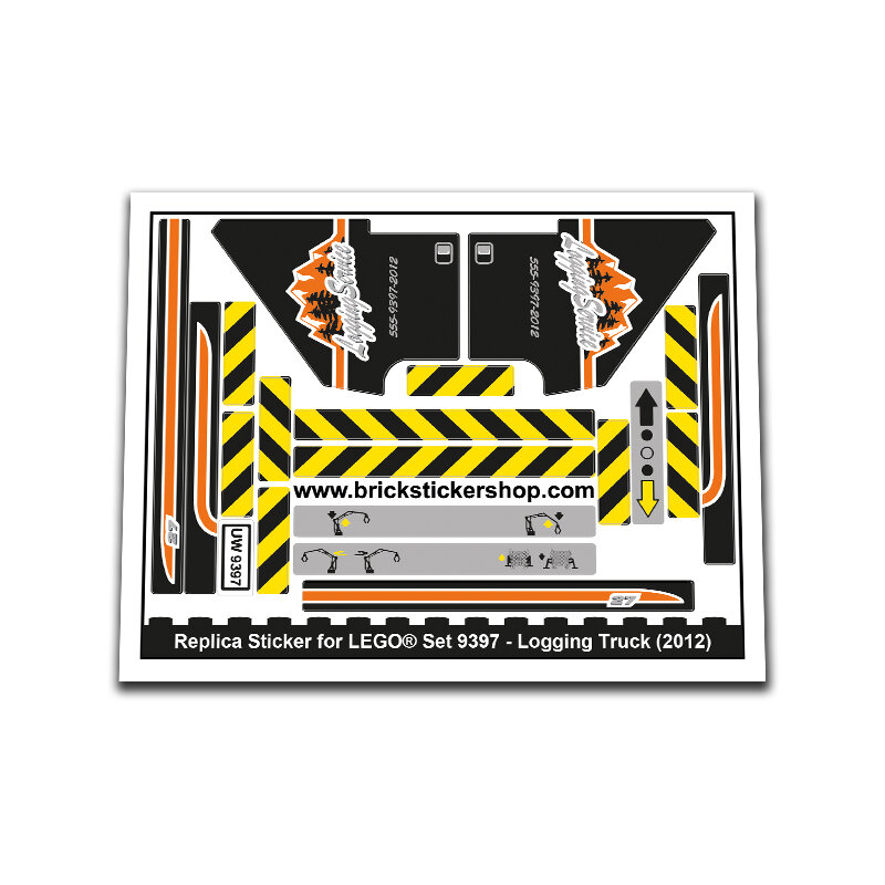 Replacement Sticker for Set 9397 - Logging Truck