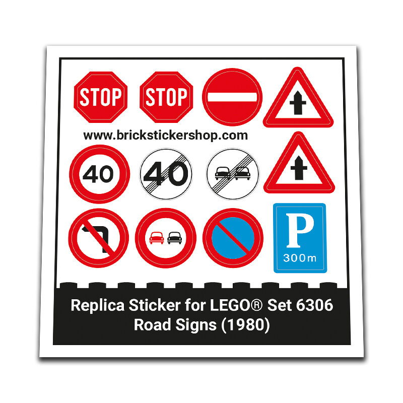 Replacement Sticker for Set 6306 - Road Signs