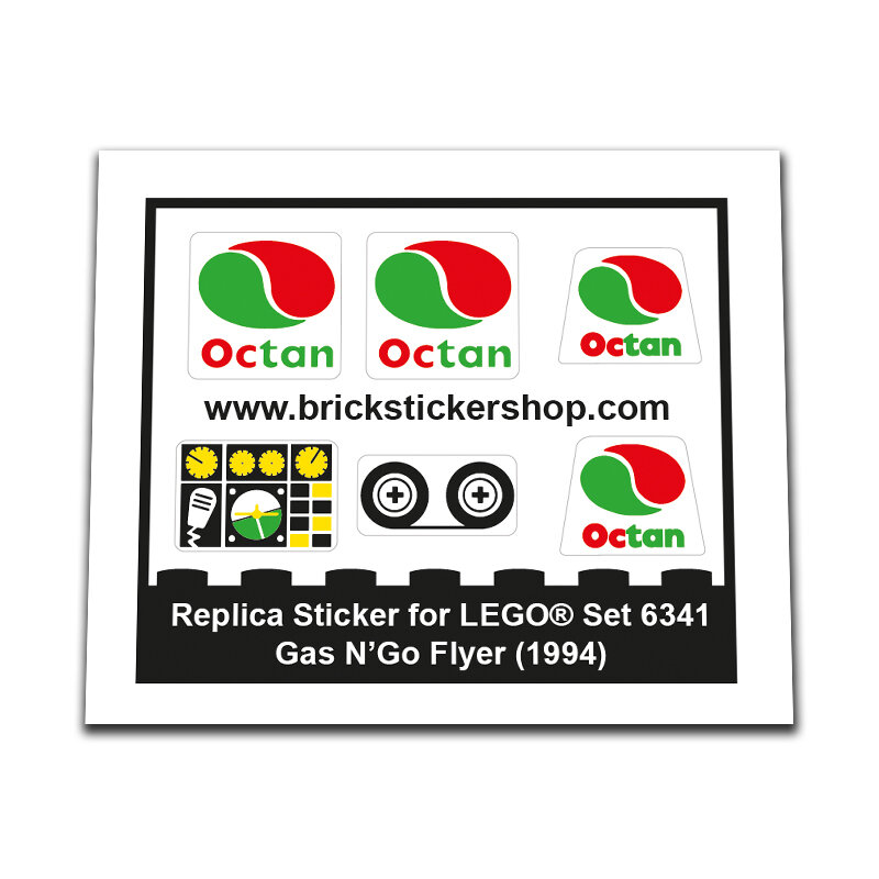 Replica Sticker voor Set 6341 - Gas N&#039;Go Flyer