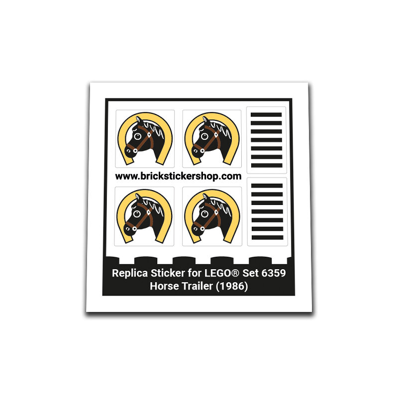 Replacement Sticker for Set 6359 - Horse, Paard Trailer