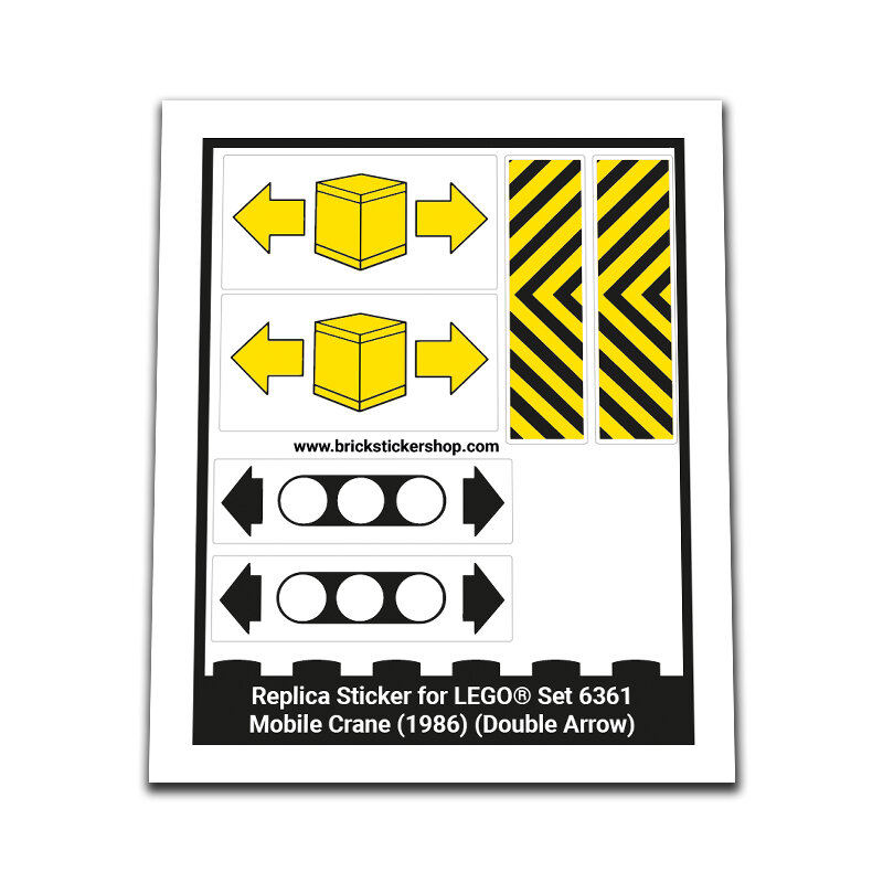 Replacement Sticker for Set 6361 - Mobile Crane (Double Arrows)