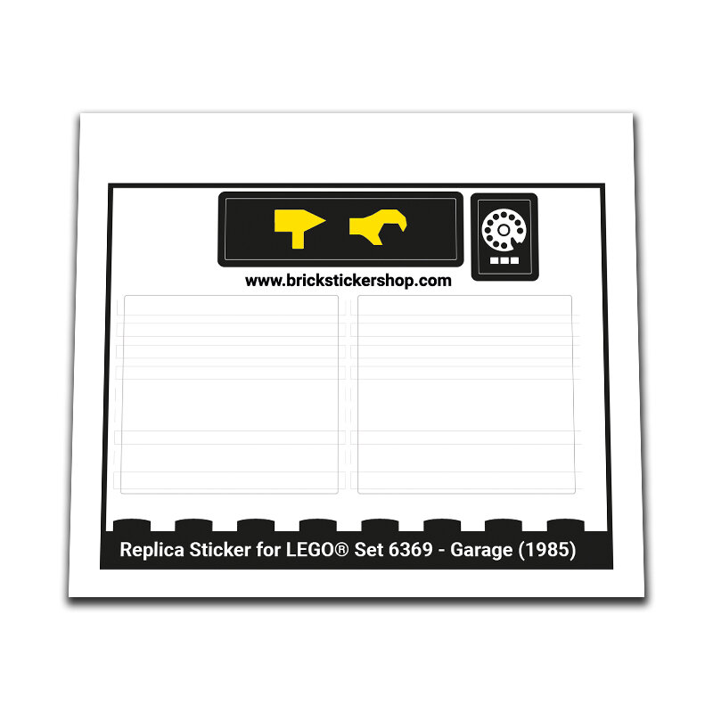 Replacement Sticker for Set 6369 - Garage