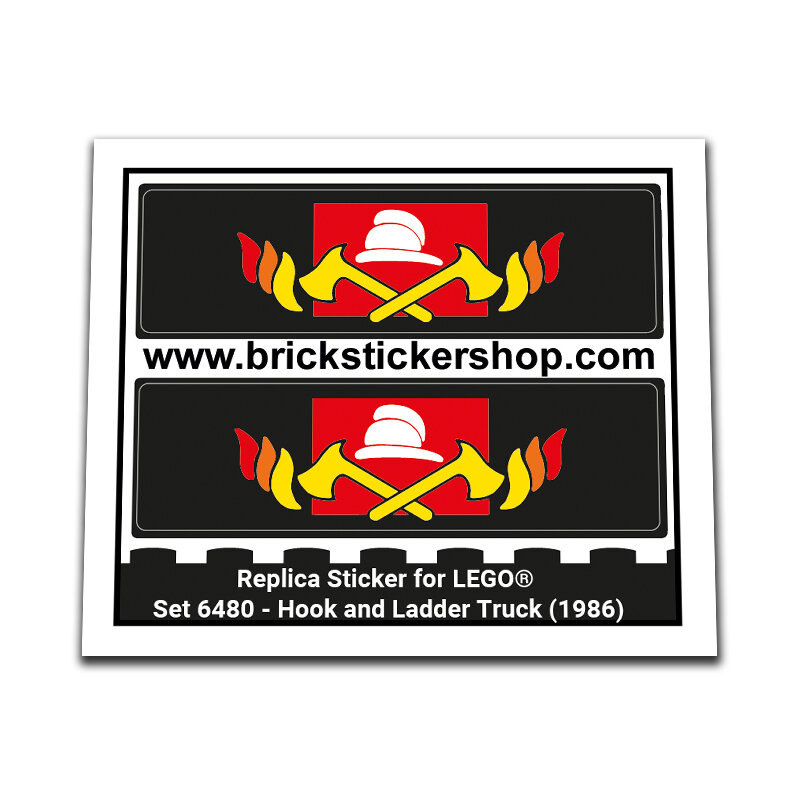 Replacement Sticker for Set 6480 - Hook and Ladder Truck