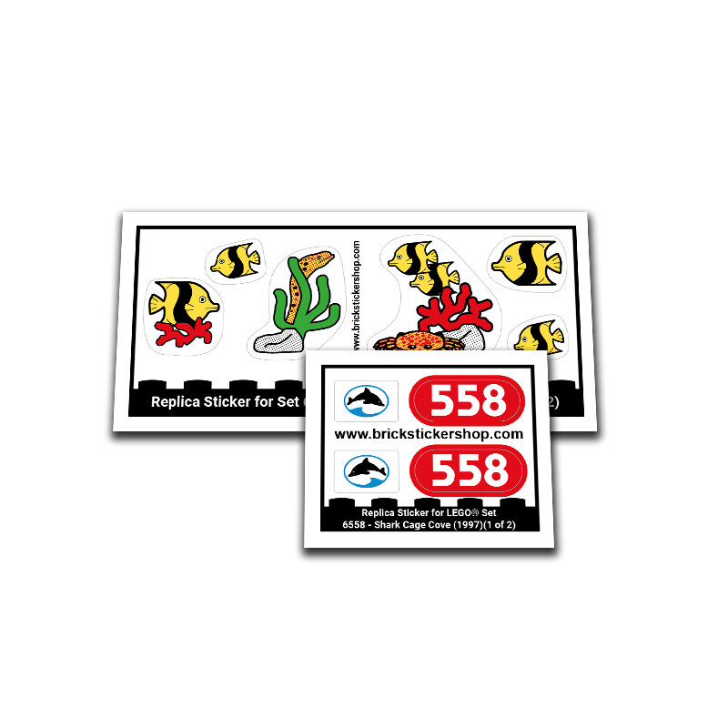 Replacement Sticker for Set 6558 - Shark Cage Cove