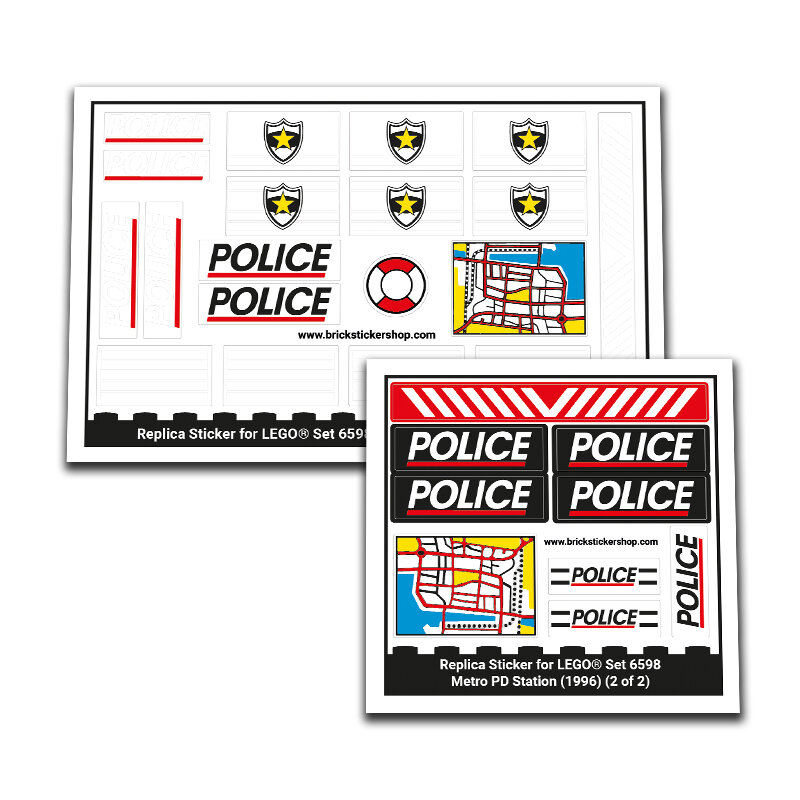 Replacement Sticker for Set 6598 - Metro PD Station