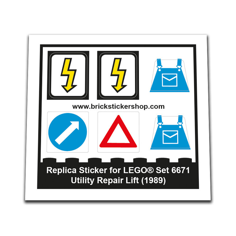 Replica Sticker voor Set 6671 - Utility Repair Lift