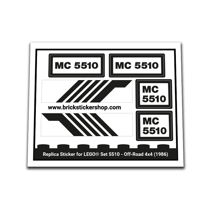 Replica Sticker voor Set 5510 - Off-Road 4x4