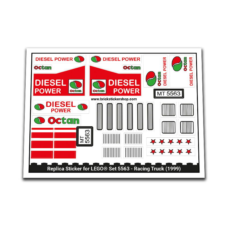 Replica Sticker voor Set 5563 - Racing Truck