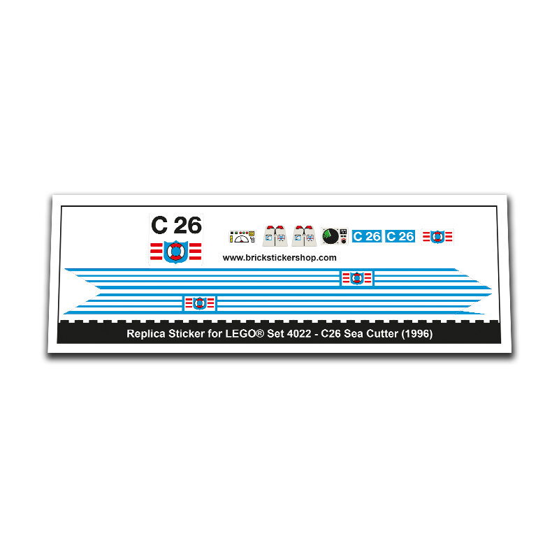 Replacement Sticker for Set 4022 - C26 Sea Cutter