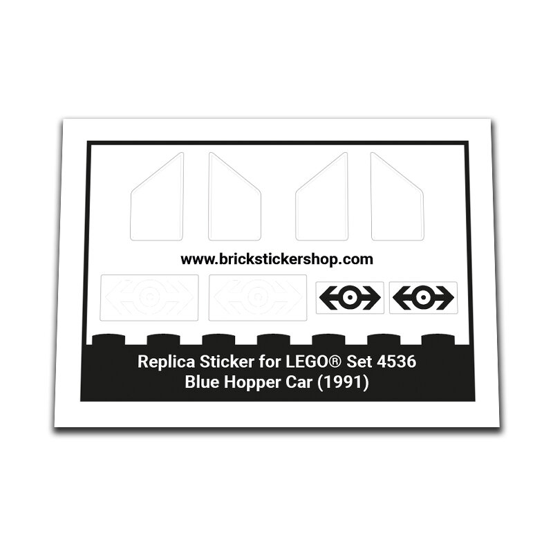 Replacement Sticker for Set 4536 - Blue Hopper Car