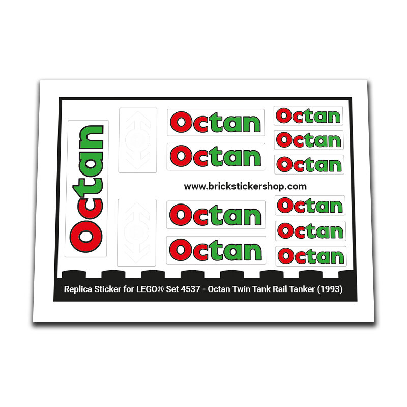 Replacement Sticker for Set 4537 - Octan Twin Tank Rail Tanker