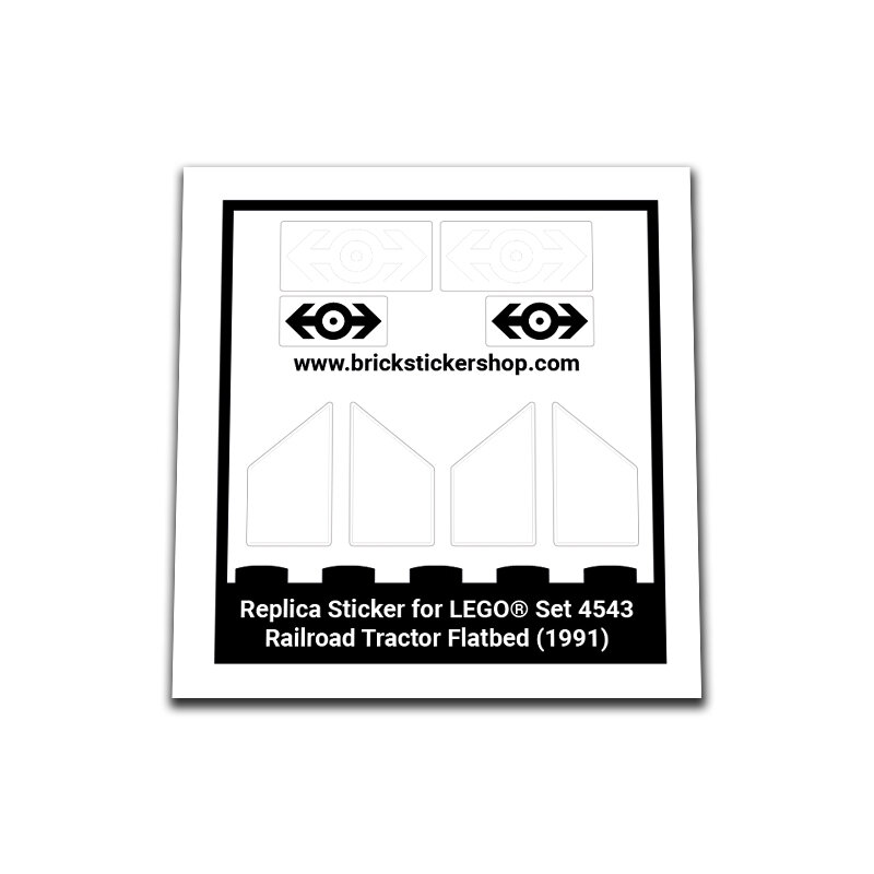 Replacement Sticker for Set 4543 - Railroad Tractor Flatbed