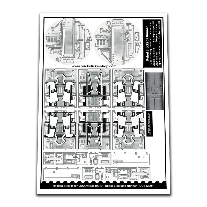 Replacement Sticker for Set 10019 - Rebel Blockade Runner - UCS