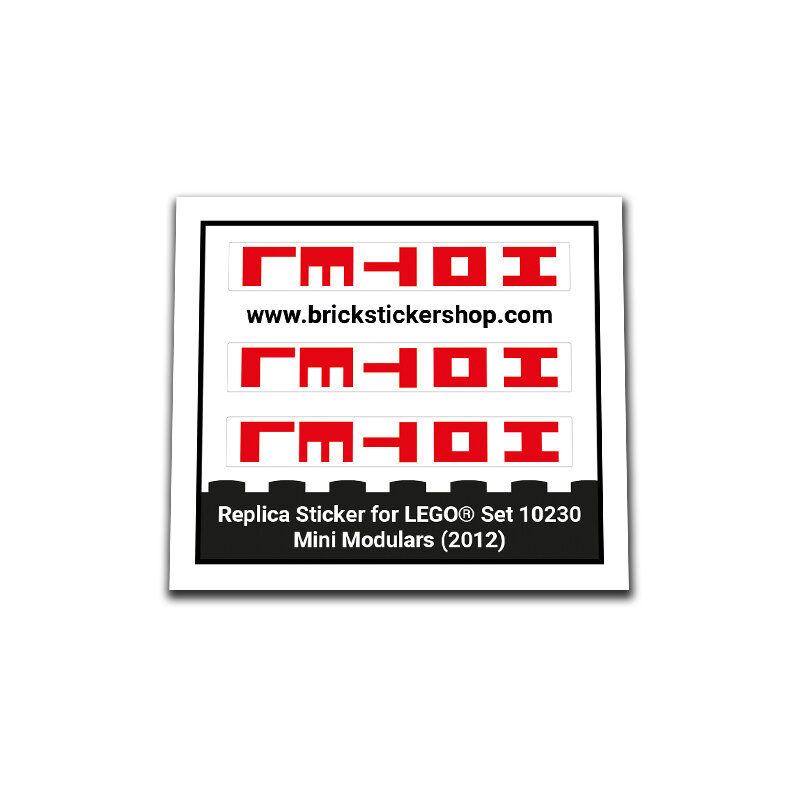 Replacement Sticker for Set 10230 - Mini Modulars