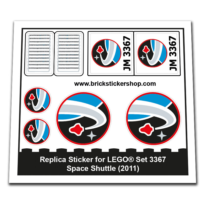 Replica Sticker voor Set 3367 - Space Shuttle